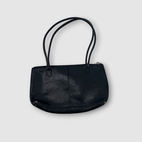 Hobo International Y2k Black Leather Shoulder Bag with Red Lining - Picture 1 of 6